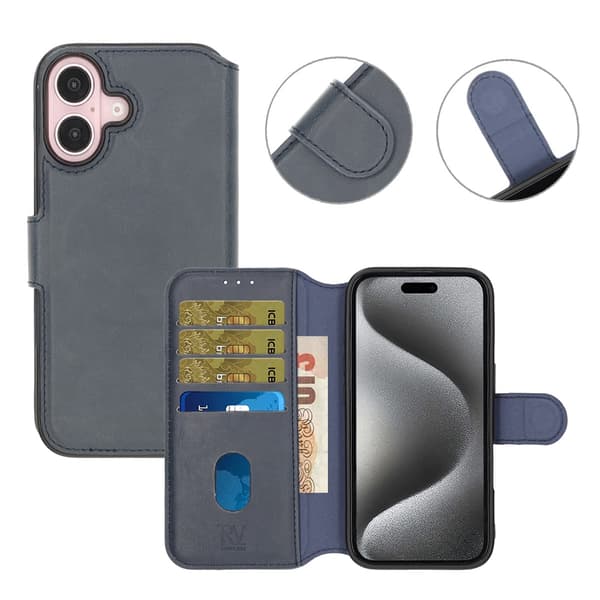 iPhone 16 Wallet Case Rvelon - Blue