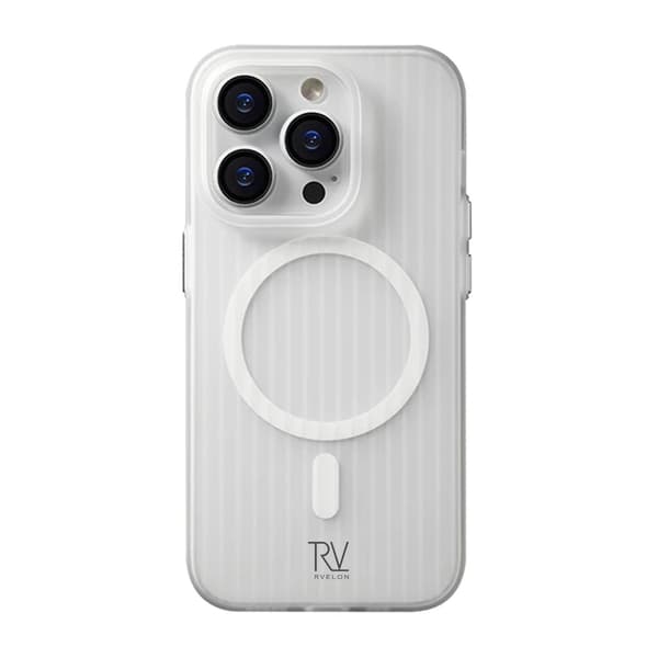 iPhone 12 Pro Max Mobile Case Corrugated with Magsafe Rvelon - White