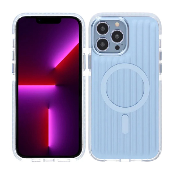 Patterned TPU Case for iPhone 13 Pro Max with MagSafe - Blue