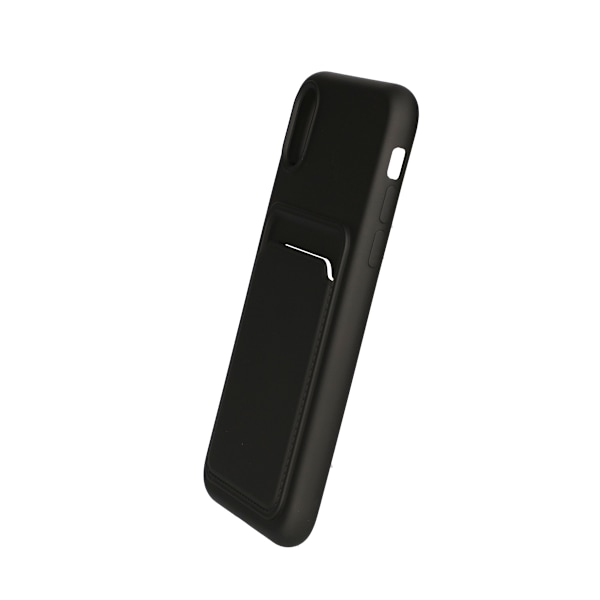 iPhone X/XS Silikonskal med Korthållare - Svart