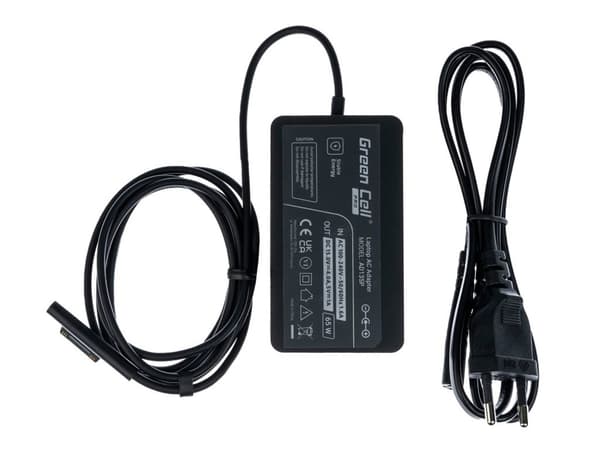 Green Cell PRO 1706 Laptop charger, 65W, 15V, 4A for Microsoft Surface, Pro, Book, Go