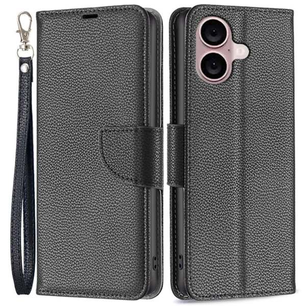 iPhone 16 Plus wallet cover - Black