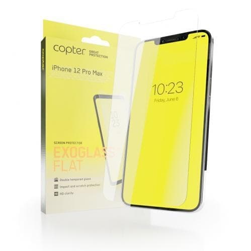 Copter Exoglass Skärmskydd för iPhone 12 Pro Max 6.7" Svart