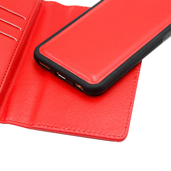 iPhone 6/6S Plånboksfodral Handväska med Avtagbart Skal - Röd