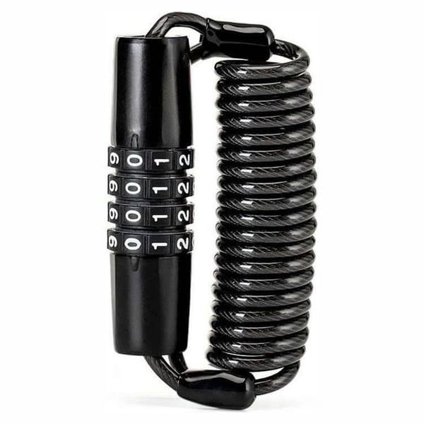 Rockbros T609 Bicycle Combination Lock with steel wire, 1.5m - Black