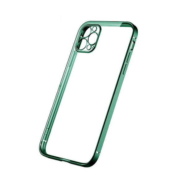 iPhone 12 Pro Max Tunn Transparent Ram Skal Hög kvalité - Mörk