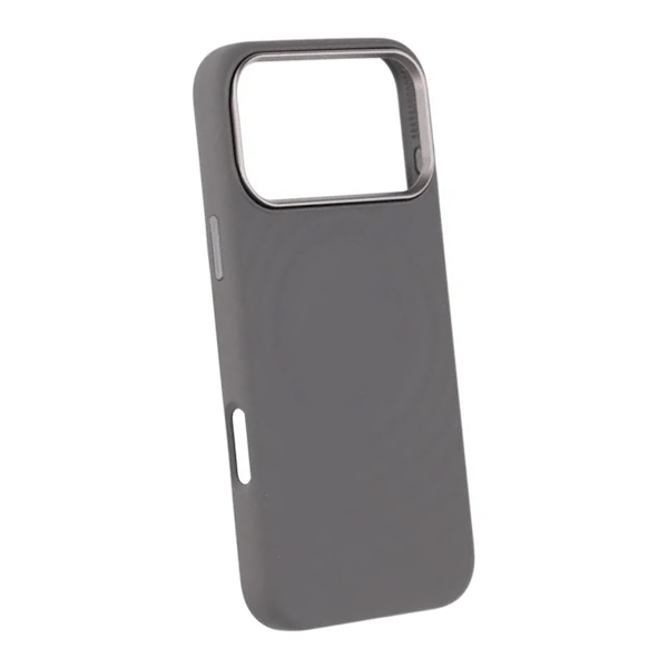 Cream wave liquid silicone Case For iPhone 17 Pro Max Dark Gray