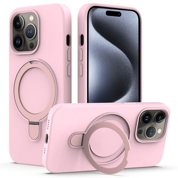 iPhone 15 Pro MagSafe Case with Ring Stand - Pink