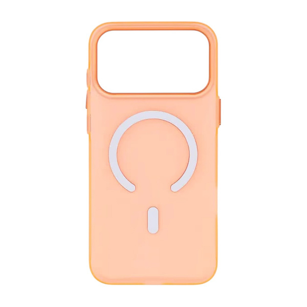 Ice Mist PC Magnetic Case For iPhone 17 Pro Max Orange