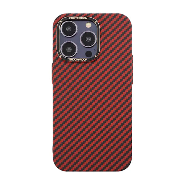 Kolfiber Skal iPhone 13 Pro - Röd