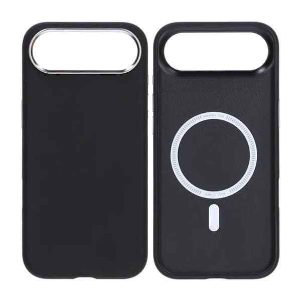Mobile Case Faux Leather with Camera Protection for iPhone Air - Black