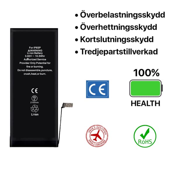 iPhone 6s Plus Batteri Med Tejp