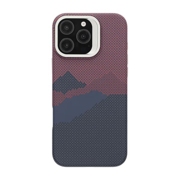 Case Magsafe and stand for iPhone 16 Pro Max - Mountain Red