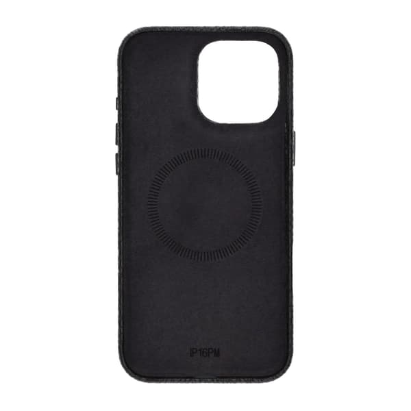 Crystal Grain Full Wrap Magnetic PU Leather Case For iPhone 16 Pro Max Black
