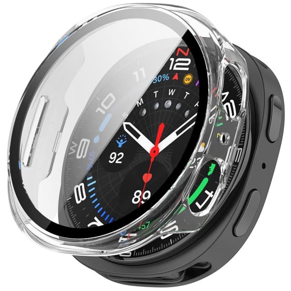 Samsung Galaxy Watch9 40mm Watch Case with Glass Screen Protector - Transparent