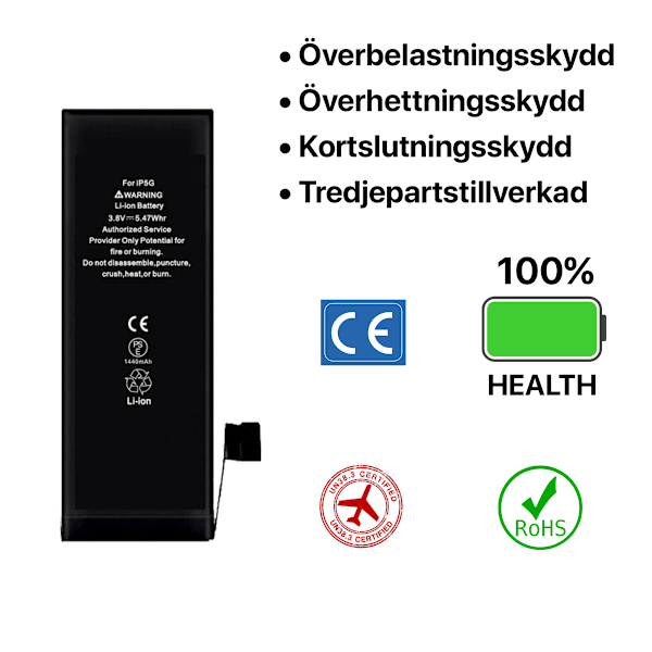 iPhone 5 Batteri Hög Kvalité