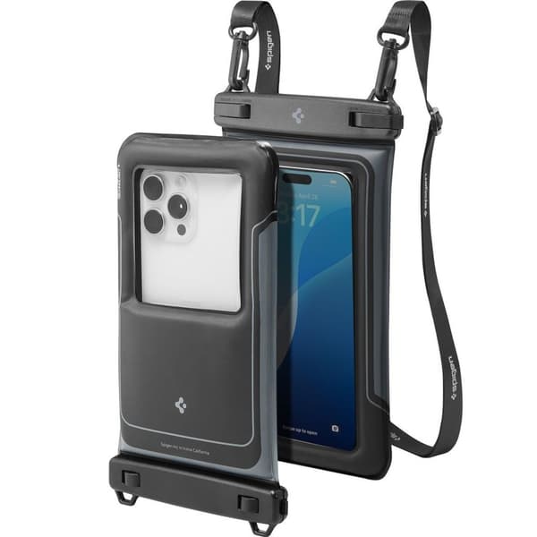 Spigen A611P 2-pack waterproof phone cover universal – black