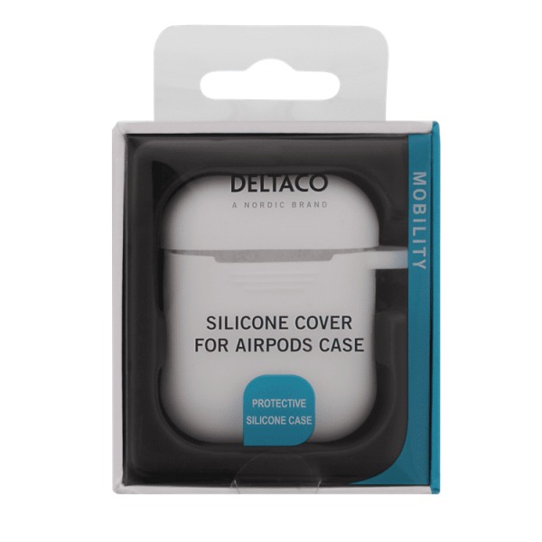 Deltaco Silikonfodral för Apple AirPods - Vit