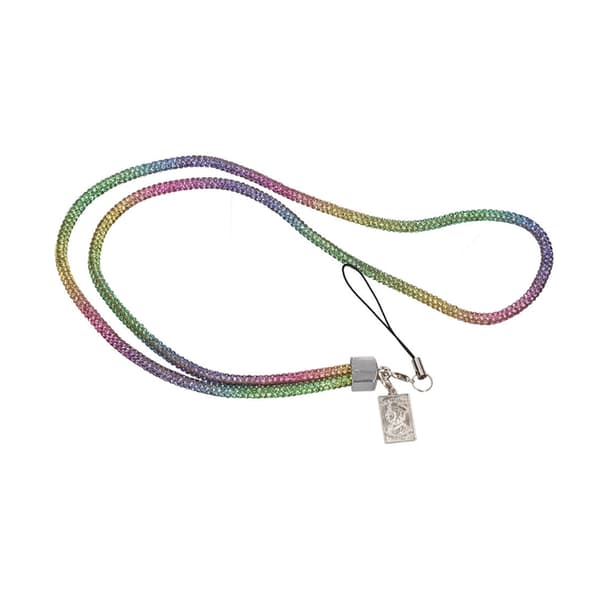 Mobilhalsband Snöre - Regnbågsfärgad glitter