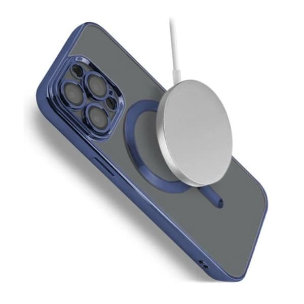 Luxury Phone Case with Magsafe iPhone 15 Pro - Dark Blue