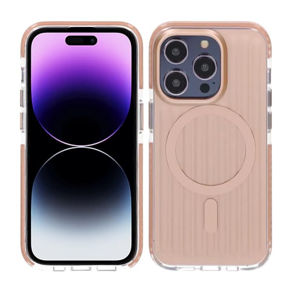 Patterned TPU Case for iPhone 14 Pro Max with MagSafe - Gold
