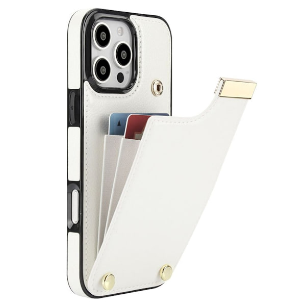 iPhone 16 Pro Wallet case in PU Leather - White