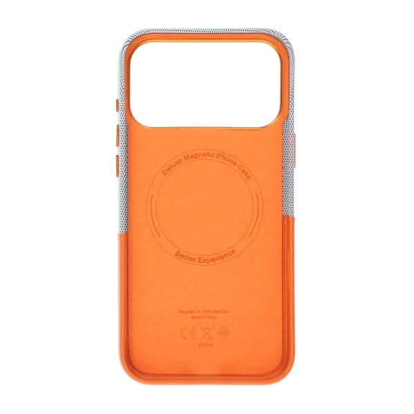 Dual-Tone Leather Card Holder Magnetic Phone Case For iPhone 17 Pro Max/18 Pro Max Orange