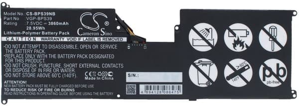 Battery for Sony SVT11213CGW etc