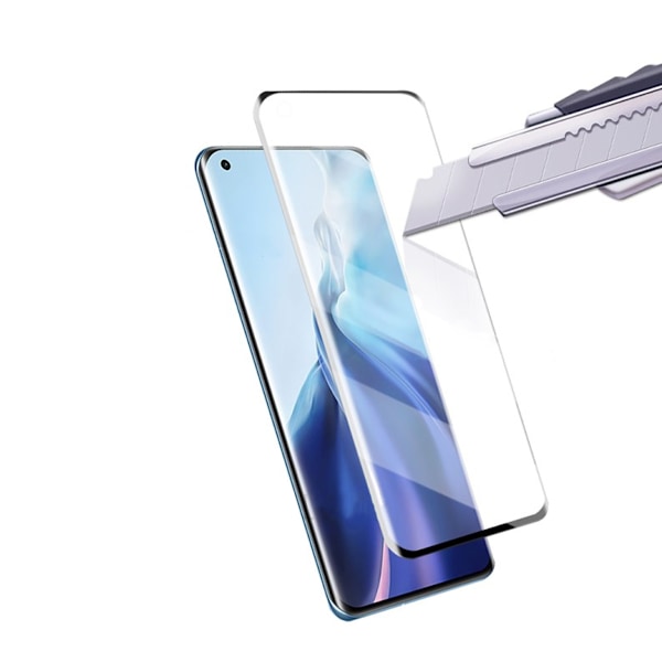 Skärmskydd Xiaomi Mi 11 - 3D Härdat Glas Svart