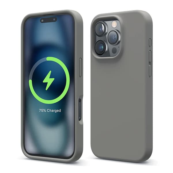 iPhone 16 Pro Mobile Case Silicone Magnet Rvelon - Grey