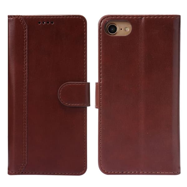IPhone SE (2022) etc. cover with a magnetic strap - Brown