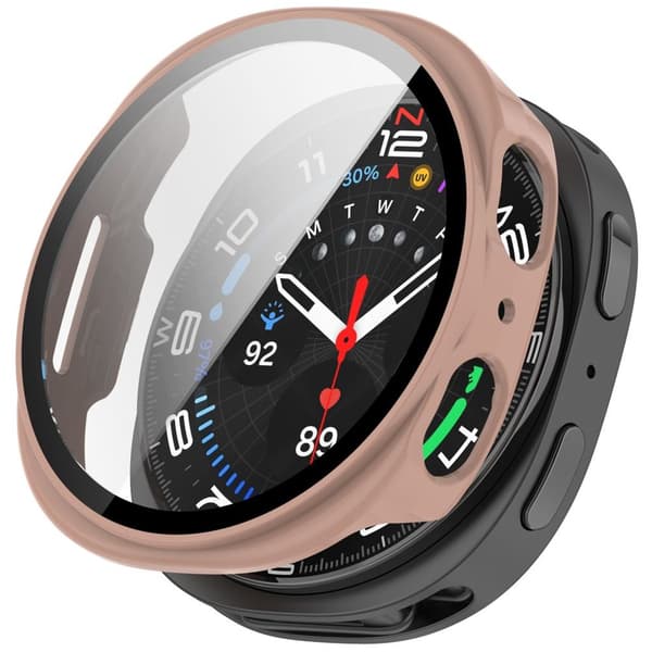 Samsung Galaxy Watch9 40mm Watch Case with Glass Screen Protector - Pink