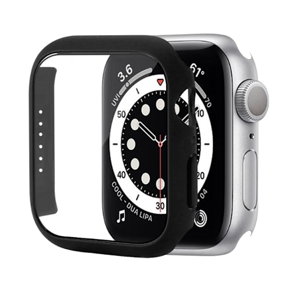 Shockproof Shell + Screen Protector for Apple Watch 7 / 8 / 9 45mm - Black