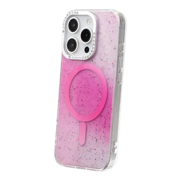 Glitter Diamond Magnetic Case - iPhone 16 Pro Max Pink