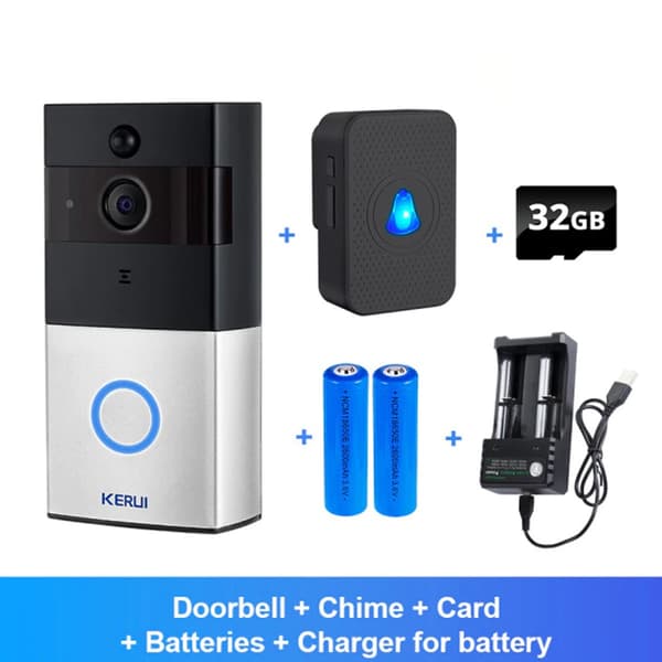 KERUI 1080P Tuya Smart WiFi Doorbell with Intercom and Wireless Video