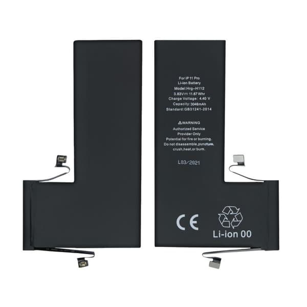 iPhone 11 Pro Batteri Med Tejp Svart