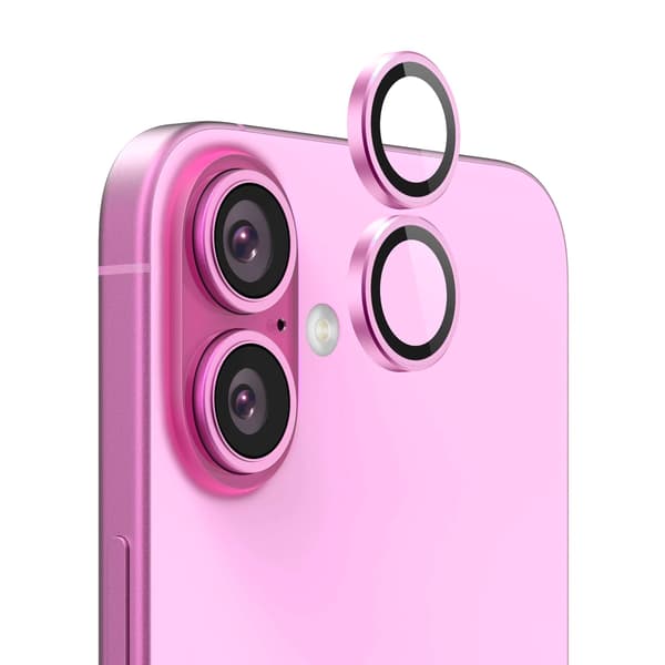iPhone 16 and 16 Plus Camera Lens with Metal Frame - Purple