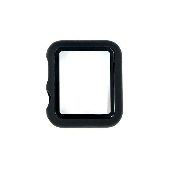Heltäckande Skal Apple Watch 1/2/3 42mm - Härdat Glas Svart