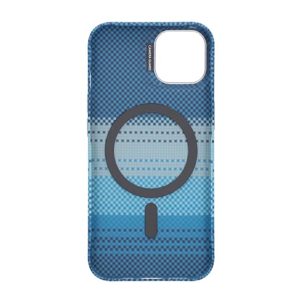Magsafe Case and Stand for iPhone 13 and 14 - Striped Blue