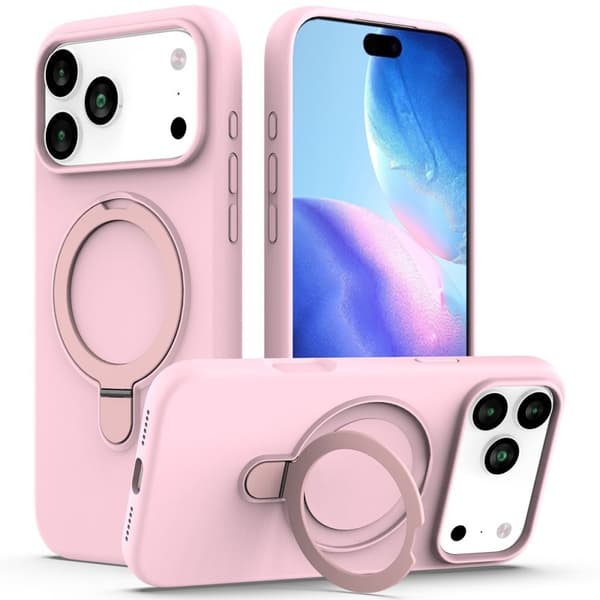 iPhone 18 Pro/17 Pro MagSafe Case with Ring Holder - Pink