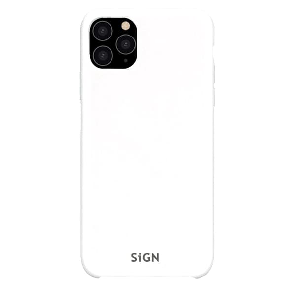 SiGN Liquid Silicone Case för iPhone 11 Pro Max - Vit Svart