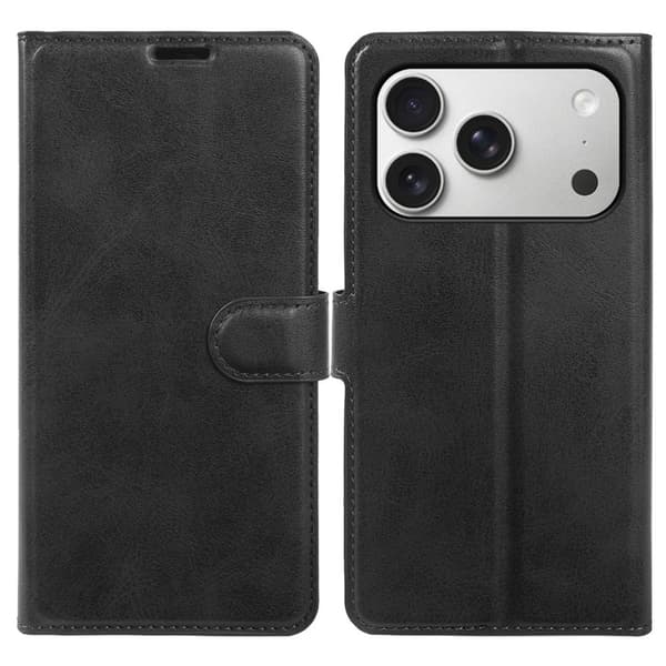 Wallet Cover with Stand iPhone 18 Pro, iPhone 17 Pro - Black