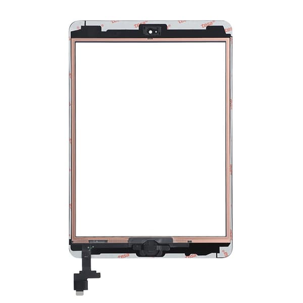 iPad Mini and Mini 2 Glass with Touchscreen with Home Button Flex Cable OEM - Black