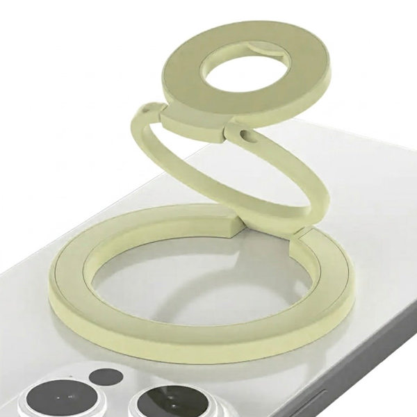 Foldable Double Magnetic Phone Ring Holder Yellow