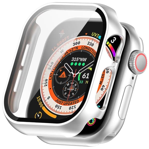 Apple Watch Series 11/10 46mm Case with Screen Protector – Silver