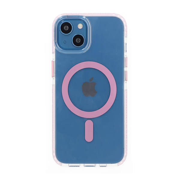 iPhone 13/14 Mobilskal Magnet Dubbelskydd - Rosa