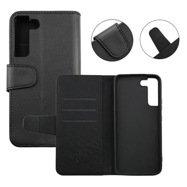 Samsung Galaxy S22 Plånboksfodral med Extra Kortfack Rvelon - Svart
