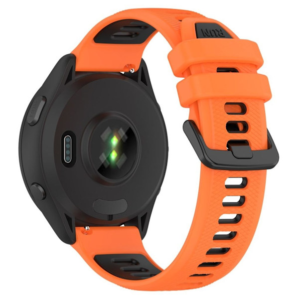 Garmin Forerunner 265S Watch Strap Two-Tone - Orange/Black