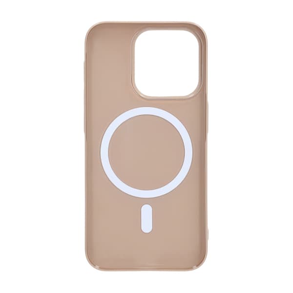 Glossy design Magnetic Case For iPhone 15 Pro Gold