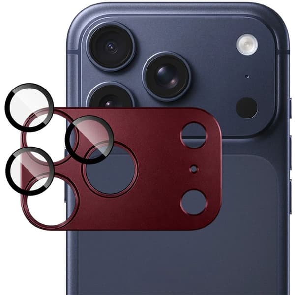 IMAK iPhone 18 Pro Max Lens Protector Tempered Glass & Metal - Red